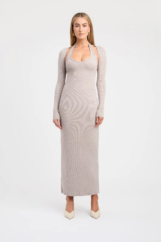 Women's Seasonal Clothes Elegant Attire Dua Midi Dress