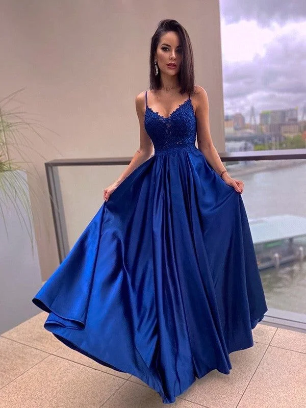Women's Clothing For Outdoor Activities Massive Selection Sale A-Line/Elegant Applique Spaghetti Straps Satin Sleeveless Floor-Length Prom Dresses S2627 Women's Clothing For Outdoor Activities Massive Selection Sale A-Line/Elegant Applique Spaghetti Straps Satin Sleeveless Floor-Length Prom Dresses S2627