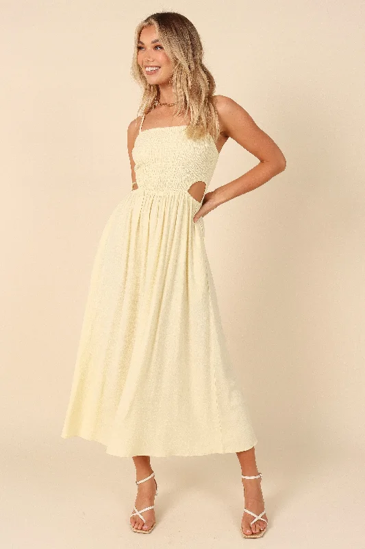Women's Workout Garments Enjoy Discount Joslyn Midi Dress - Yellow