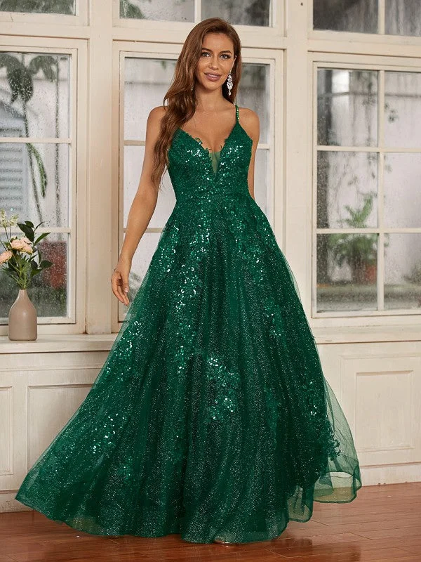 Women's Versatile Apparel Don'T Miss Out A-Line/Princess Lace Applique V-neck Sleeveless Floor-Length Dresses Women's Versatile Apparel Don'T Miss Out A-Line/Princess Lace Applique V-neck Sleeveless Floor-Length Dresses