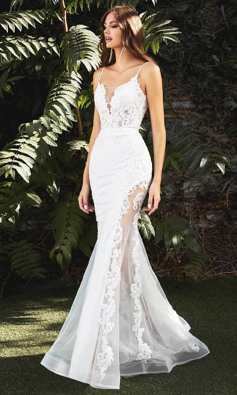 Modern Women's Attire Seasonal Style Discounts Ladivine Bridals - CD937W Plunging Neck Lace Apllique Bridal Gown Modern Women's Attire Seasonal Style Discounts Ladivine Bridals - CD937W Plunging Neck Lace Apllique Bridal Gown