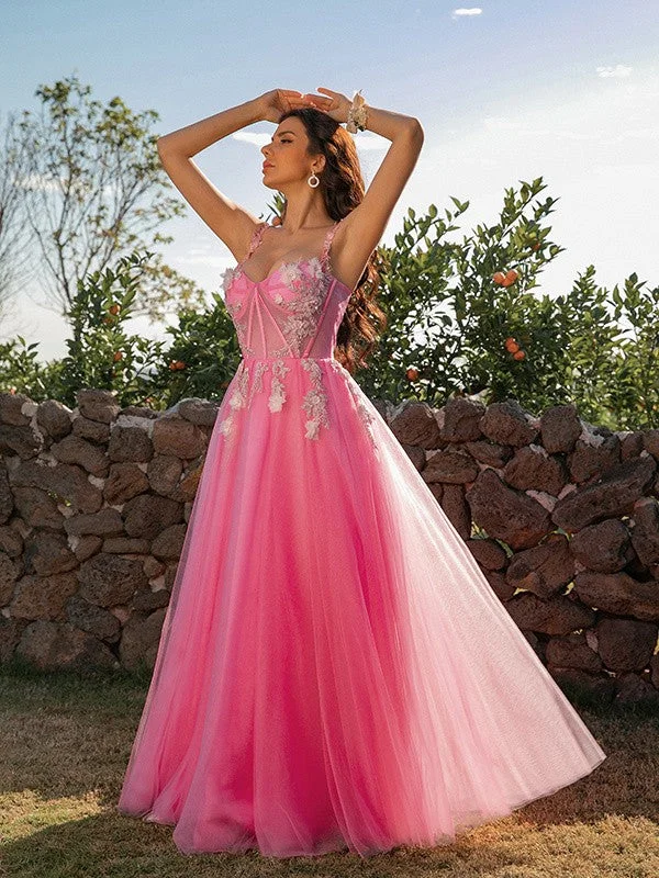 Women's Activewear Attire Special Offer A-Line/Princess Tulle Applique Straps Sleeveless Floor-Length Dresses Women's Activewear Attire Special Offer A-Line/Princess Tulle Applique Straps Sleeveless Floor-Length Dresses