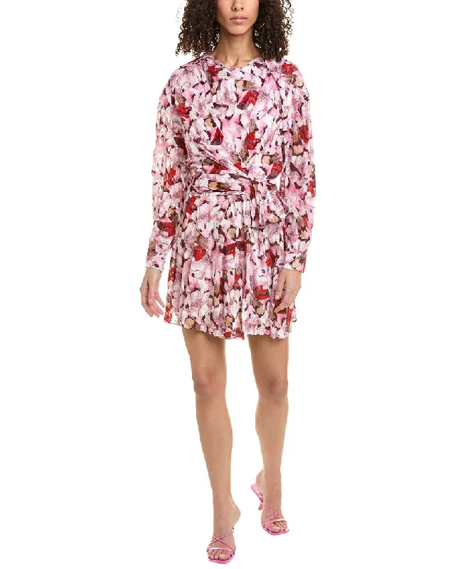 Women's Active Outfit For Fitness Feminine Allure IRO Fil Coupe Silk-Blend Mini Dress Women's Active Outfit For Fitness Feminine Allure IRO Fil Coupe Silk-Blend Mini Dress