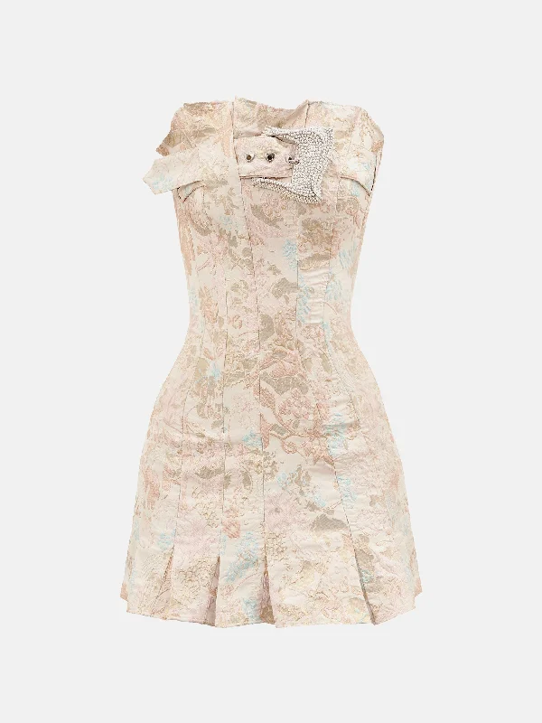 Formal Garments For Women Feminine Elegance Calamity Corset Dress Floral Brocade