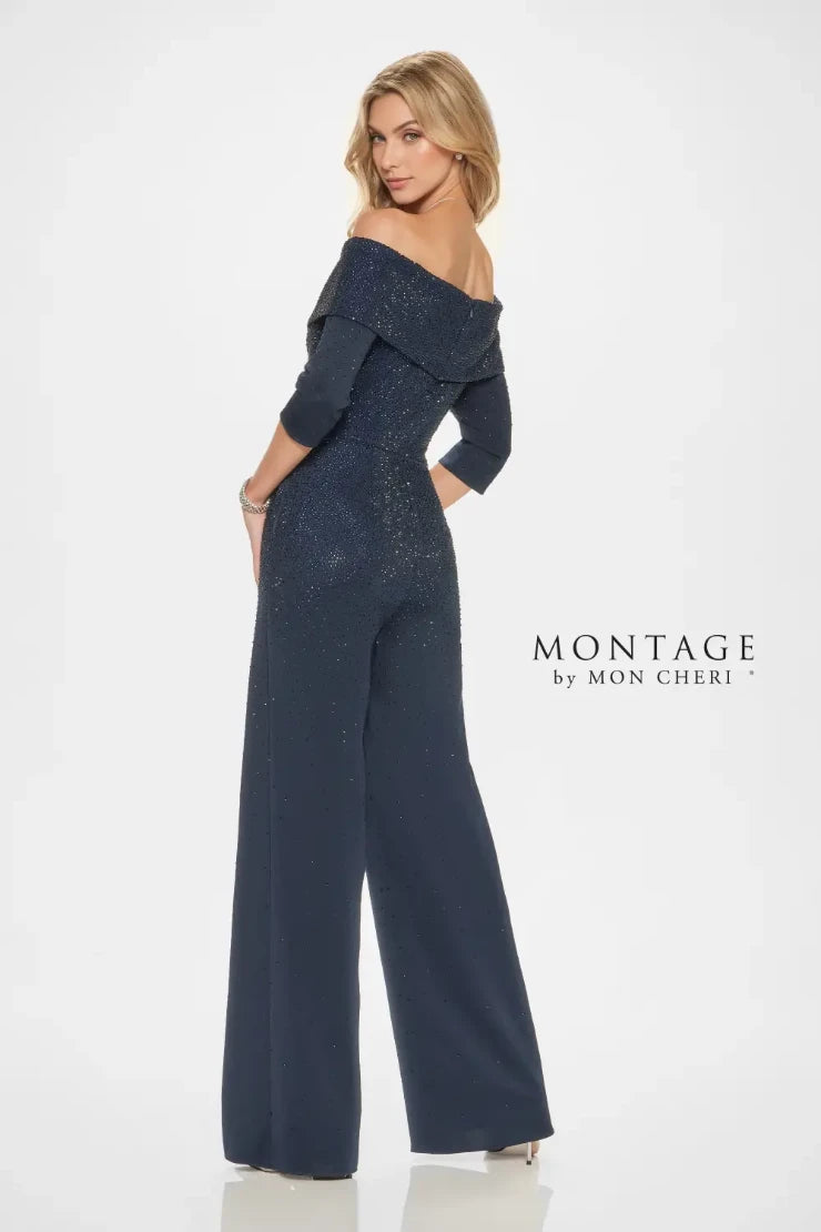 Women's Clothing For Special Occasions Stupidly Low Prices Montage M850 Stretch Crepe Jumpsuit w/ Stone Accents Women's Clothing For Special Occasions Stupidly Low Prices Montage M850 Stretch Crepe Jumpsuit w/ Stone Accents