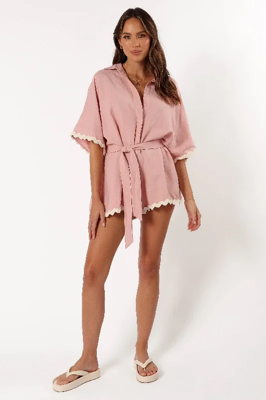 Women's Everyday Garments Unbeatable Prices Isabella Romper - Pink