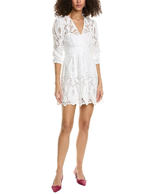 Women's Holiday Outfit Chic Outfits ba&sh Linen-Blend Mini Dress