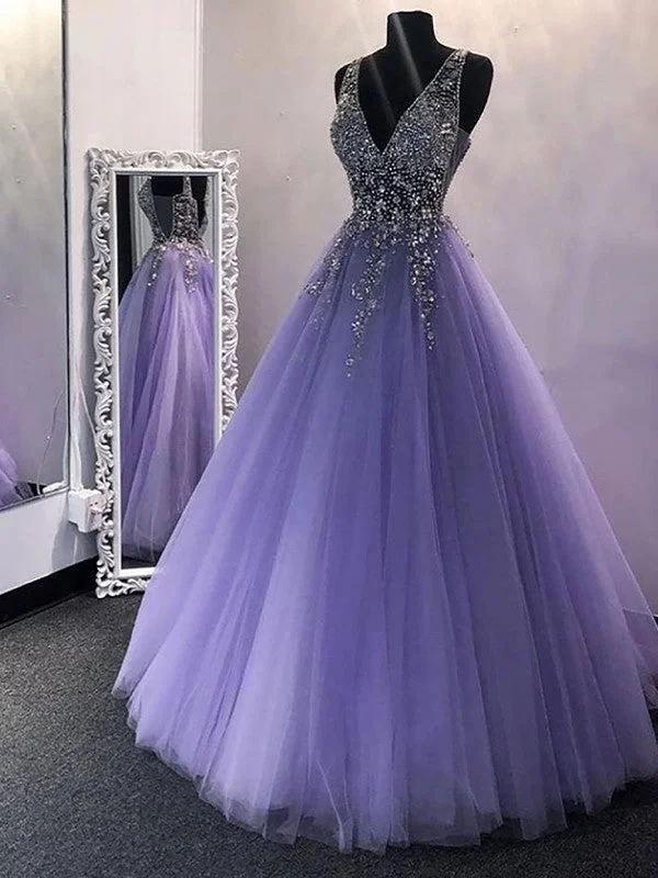 Chic Clothes For Women Shop Our Looks A-Line/Princess Tulle Beading V-neck Sleeveless Floor-Length Dresses Chic Clothes For Women Shop Our Looks A-Line/Princess Tulle Beading V-neck Sleeveless Floor-Length Dresses