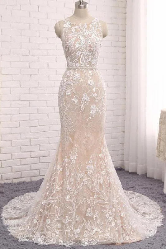 Women's Athletic Outfit Seasonal Sale Princess Mermaid Lace Appliques Scoop Straps Ivory Wedding Dresses Bridal Dresses Women's Athletic Outfit Seasonal Sale Princess Mermaid Lace Appliques Scoop Straps Ivory Wedding Dresses Bridal Dresses