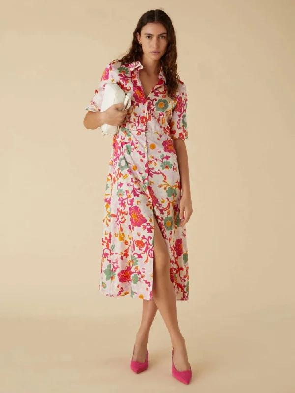 Women's Casual Apparel For Weekends Lighten Up With Nordic Styles Emme Marella Aereo Dress Cream Floral Women's Casual Apparel For Weekends Lighten Up With Nordic Styles Emme Marella Aereo Dress Cream Floral