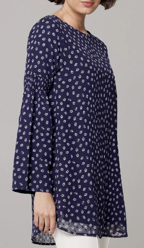Women's Night-Out Clothes Unbeatable Prices Sundus Long Chiffon Print Modest Top - Navy Floral - PREORDER (ships in 2 weeks) Women's Night-Out Clothes Unbeatable Prices Sundus Long Chiffon Print Modest Top - Navy Floral - PREORDER (ships in 2 weeks)