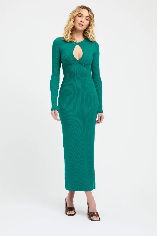 Women's Transitional Apparel Vibrant Femme Fashion Georgia Midi Dress