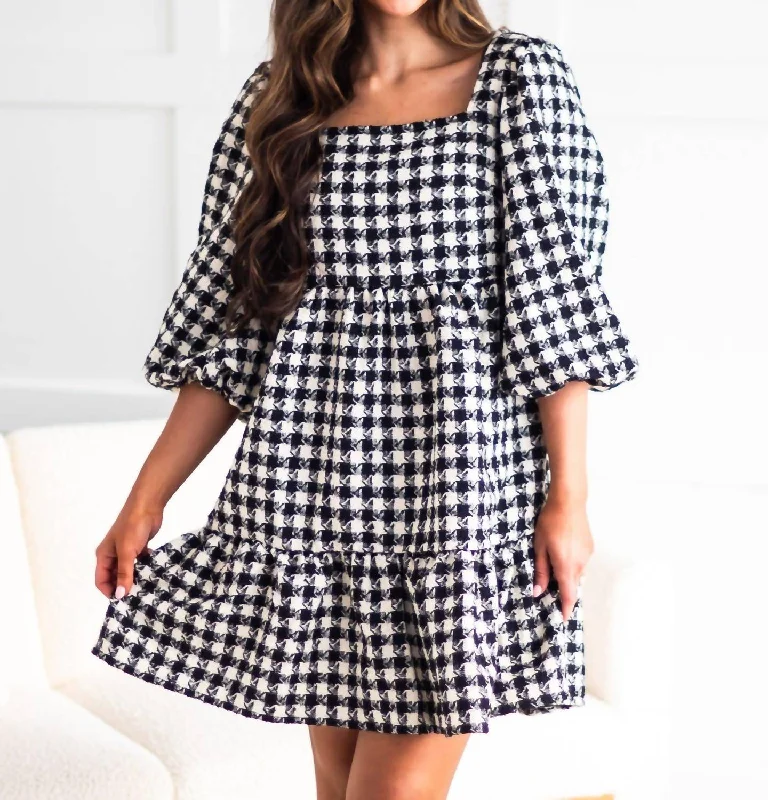 Women's Clothing For Travel Wardrobe Refresh Call Me Maybe Tweed Mini Dress In Black Women's Clothing For Travel Wardrobe Refresh Call Me Maybe Tweed Mini Dress In Black