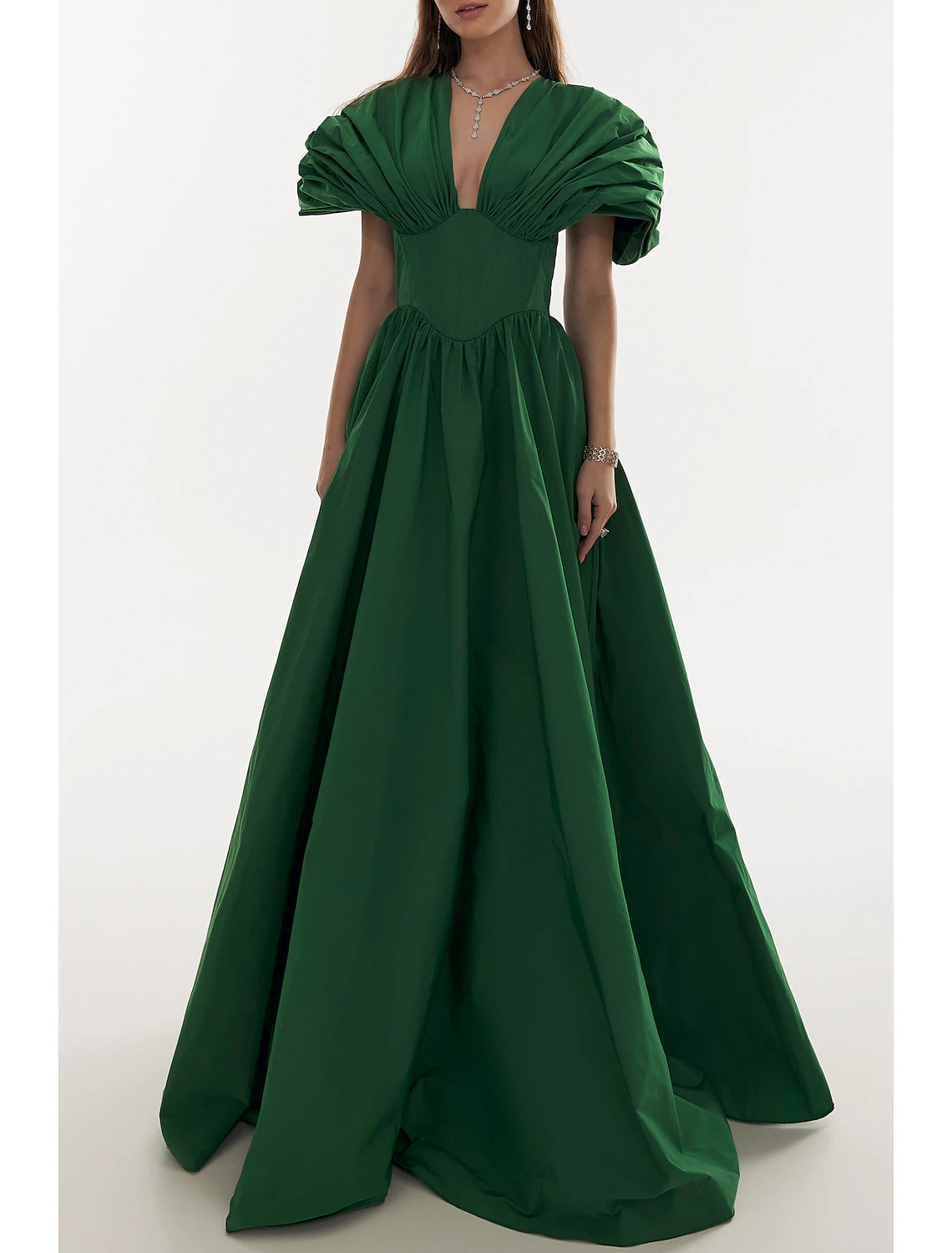 Women's Athletic Apparel Pastel Styles A-Line Evening Gown Elegant Red Green Dress Formal Black Dress Plus Size Fall Floor Length Short Sleeve V Neck Satin with Pleats Women's Athletic Apparel Pastel Styles A-Line Evening Gown Elegant Red Green Dress Formal Black Dress Plus Size Fall Floor Length Short Sleeve V Neck Satin with Pleats