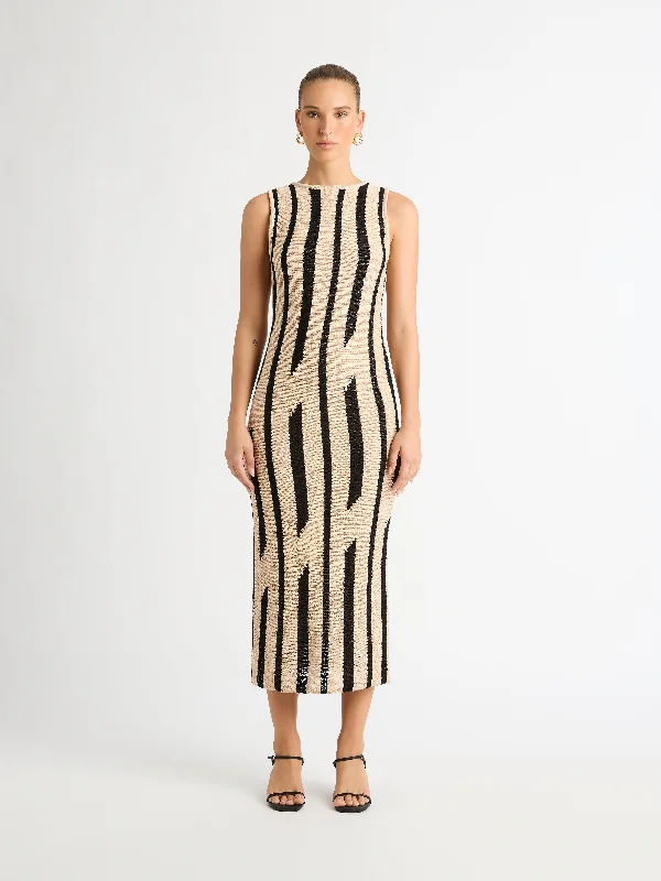 Women's Party Outfit Y2K Nostalgic Fashion Look TROPEA CROCHET MIDI DRESS