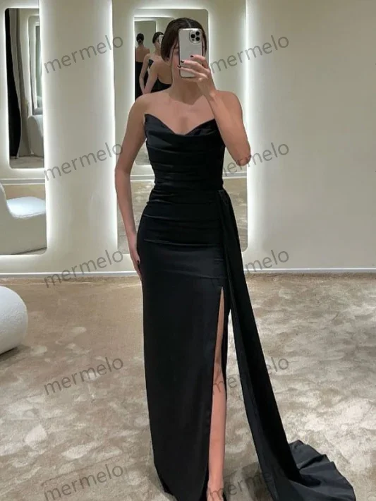 Casual Clothes For Women Hot Deals Sleeveless Black Sheath Prom Dress with Mermaid Sweep Casual Clothes For Women Hot Deals Sleeveless Black Sheath Prom Dress with Mermaid Sweep