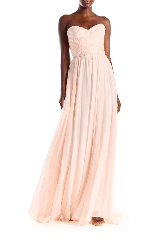 Vintage Clothing For Women Flash Sale Now Strapless Draped Chiffon Gown
