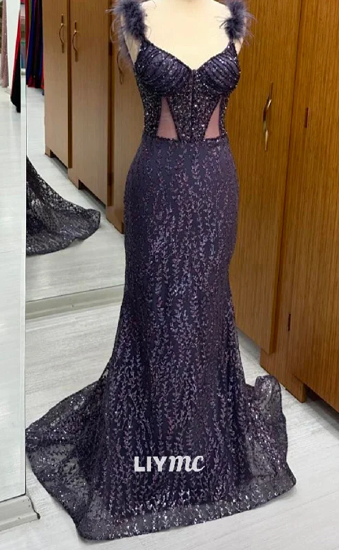 Women's Sporty Chic Clothes Sophisticated Fashion LP2244 - Sweetheart Sleeveless Appliques Sheer Beaded Sparkly Prom Dress Cocktail Dress Women's Sporty Chic Clothes Sophisticated Fashion LP2244 - Sweetheart Sleeveless Appliques Sheer Beaded Sparkly Prom Dress Cocktail Dress