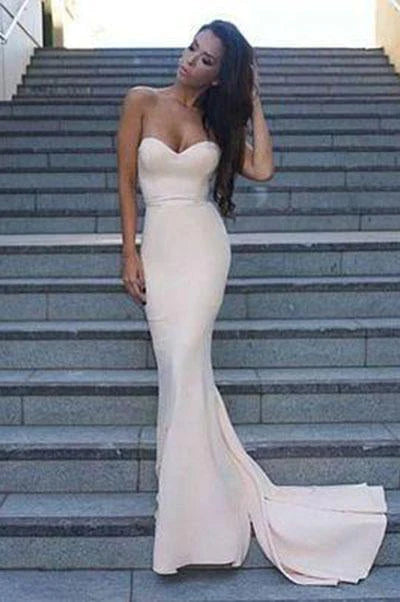 Affordable Women's Garments Score Big On Glamorous Red - Carpet Styles Sweetheart Strapless Prom Dresses Simple Long Mermaid Satin Evening Gowns Affordable Women's Garments Score Big On Glamorous Red - Carpet Styles Sweetheart Strapless Prom Dresses Simple Long Mermaid Satin Evening Gowns