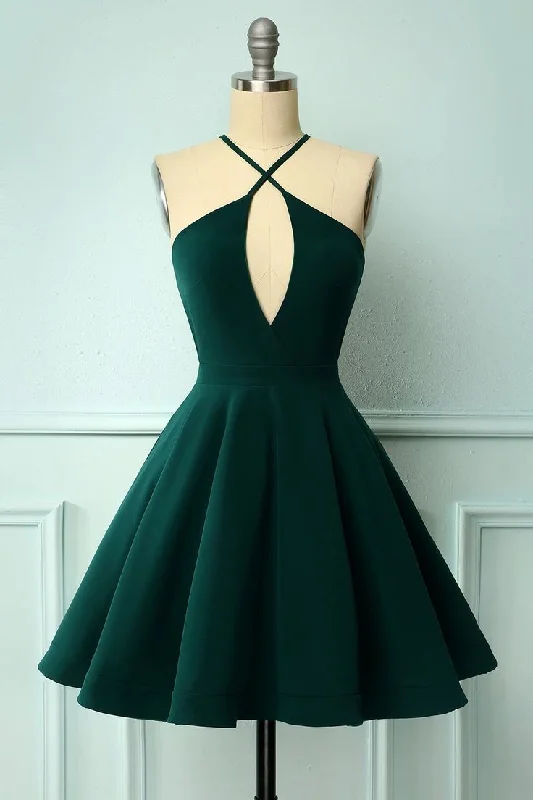 Women's Outdoor Attire Limited Styles Green Halter Short Homecoming Dress, A Line Sleeveless Graduation Dress S2995 Women's Outdoor Attire Limited Styles Green Halter Short Homecoming Dress, A Line Sleeveless Graduation Dress S2995