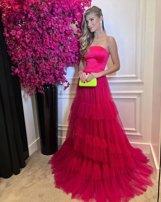 Women's Clothing For Holiday Travel Soft Textures Charming Tulle Long Evening Dress Sleeveless Formal Prom Dress S3796 Women's Clothing For Holiday Travel Soft Textures Charming Tulle Long Evening Dress Sleeveless Formal Prom Dress S3796