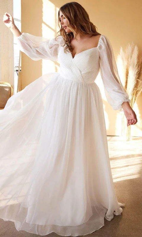 Women's Transitional Garments Summer Deals Bishop Sleeve Wedding Gown CD243WC