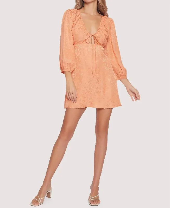 Women's Classic Attire Playful Elegance Beach Mini Dress In Peach
