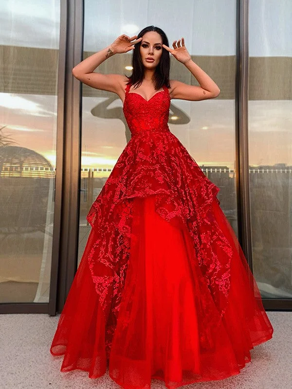 Women's Activewear Apparel Trendy Fashion Sale A-Line/Princess Straps Tulle Sleeveless Floor-Length Applique Dresses Women's Activewear Apparel Trendy Fashion Sale A-Line/Princess Straps Tulle Sleeveless Floor-Length Applique Dresses