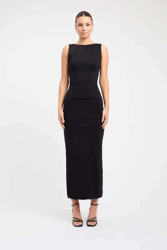 Women's Fashion-Forward Apparel Evening Elegance Estelle Midi Dress