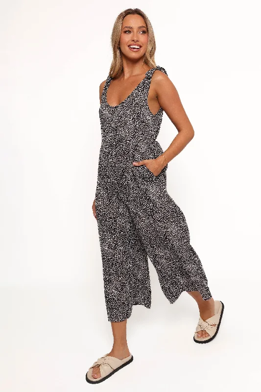 Women's Comfortable Apparel Casual Chic Lea Jumpsuit - White Black