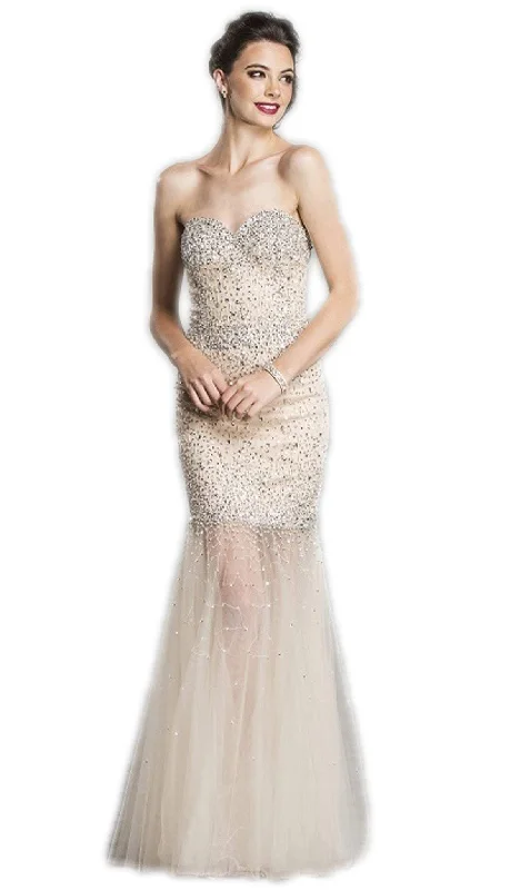 Women's High-Fashion Garments Daily Deals Trevi Collection - Strapless Beaded Trumpet Evening Gown Women's High-Fashion Garments Daily Deals Trevi Collection - Strapless Beaded Trumpet Evening Gown