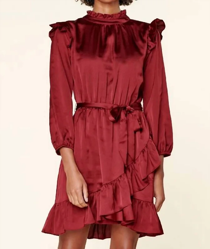 Elegant Clothing For Women Clearance Event One And Only Mini Dress In Burgundy