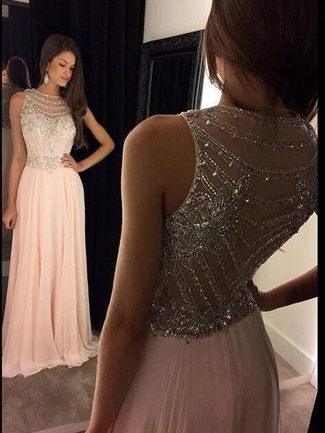 Women's Trendy Activewear Apparel Hot Picks A-Line/Princess Scoop Sleeveless Chiffon Crystal Floor-Length Dresses Women's Trendy Activewear Apparel Hot Picks A-Line/Princess Scoop Sleeveless Chiffon Crystal Floor-Length Dresses