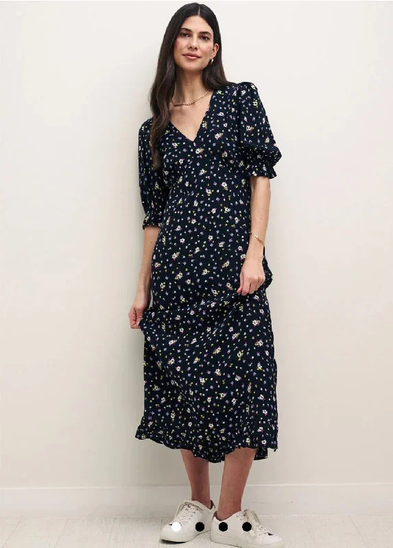 Women's Formal Clothes Seasonal Sale Nobodys Child black ditsy floral crepe dress - size 8 Women's Formal Clothes Seasonal Sale Nobodys Child black ditsy floral crepe dress - size 8