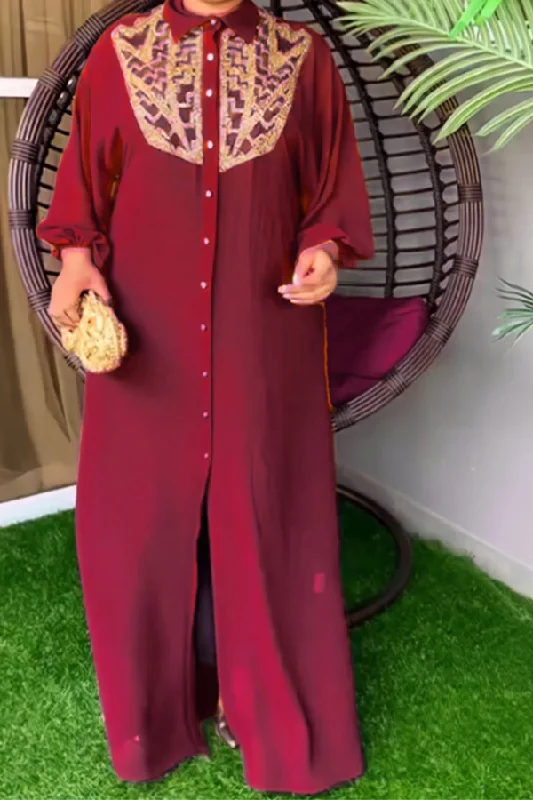 Women's Activewear Outfit Weekend Exclusive Sequined Patchwork Striking Maxi Dress