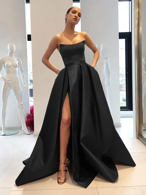 Affordable Luxury Women's Apparel Season Sale Ball Gown Sleeveless Strapless Sweep/Brush Train Ruffles Satin Dresses Affordable Luxury Women's Apparel Season Sale Ball Gown Sleeveless Strapless Sweep/Brush Train Ruffles Satin Dresses