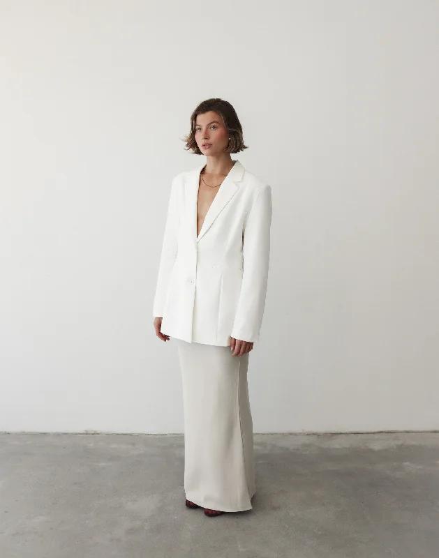 Women's Outerwear Clothing Stylish Looks Octavia Blazer (Milk)