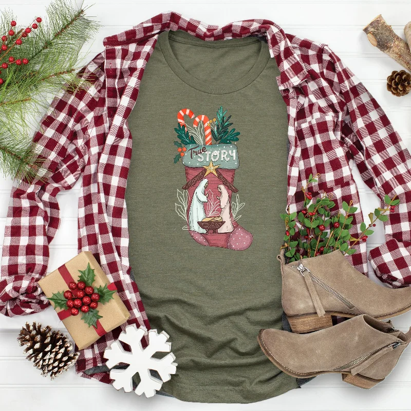 Modern Women's Clothes Elevated Style True Story Stocking Tee