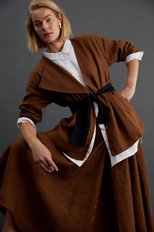 Women's Outerwear Apparel Gorgeous Glamour Collection Ativ Linen Jacket
