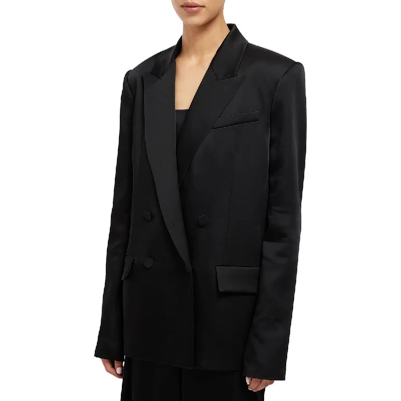 Women's Seasonal Attire Chic & Cozy Apparel Norah Womens Shoulder Pads Acetate Double-Breasted Blazer Women's Seasonal Attire Chic & Cozy Apparel Norah Womens Shoulder Pads Acetate Double-Breasted Blazer