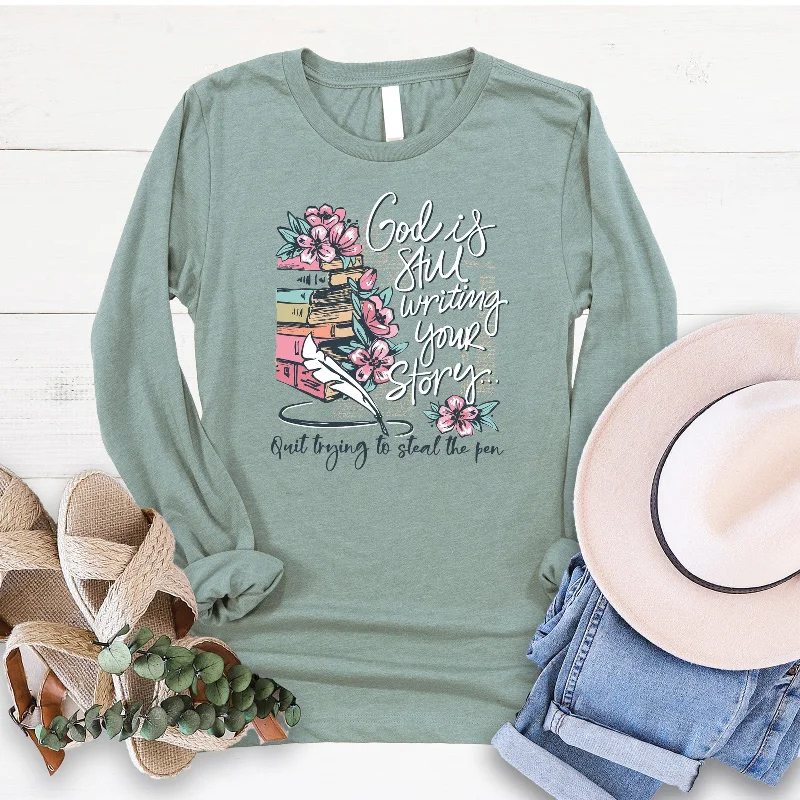 Women's Trendy Outfit Clearance Event God is Still Writing Long Sleeve