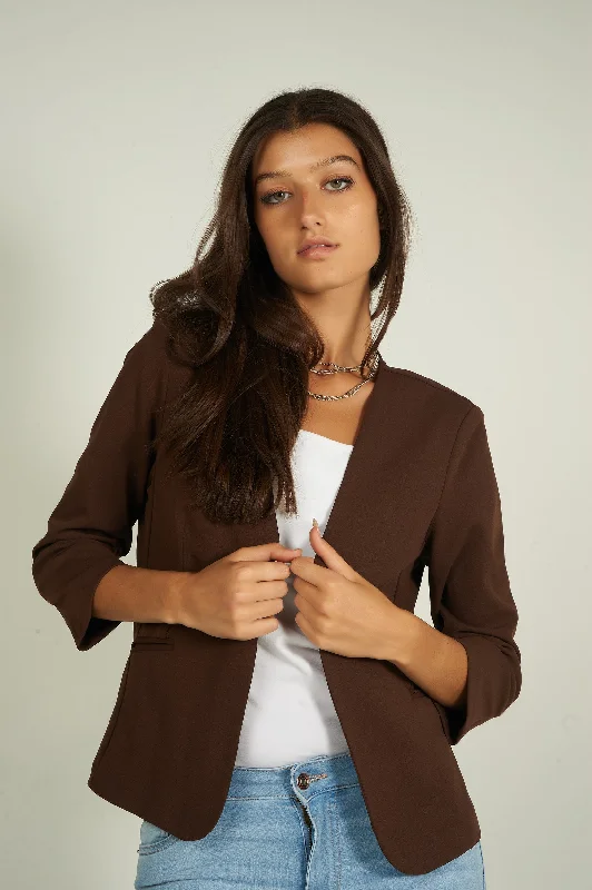 Women's Everyday Garments Luxury Comfort Veston à manches trois-quarts - LAKIA-X2 - (R-B20) Women's Everyday Garments Luxury Comfort Veston à manches trois-quarts - LAKIA-X2 - (R-B20)