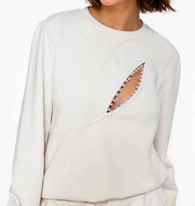 Women's Vintage-Inspired Outfit Exclusive Sale Haru Pearl Sweatshirt In Ceramic