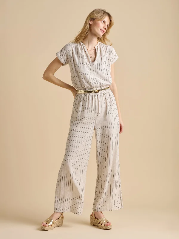 Women's Loungewear Clothes Tropical Island - Inspired Attire Wide Leg Stripe Jumpsuit Women's Loungewear Clothes Tropical Island - Inspired Attire Wide Leg Stripe Jumpsuit