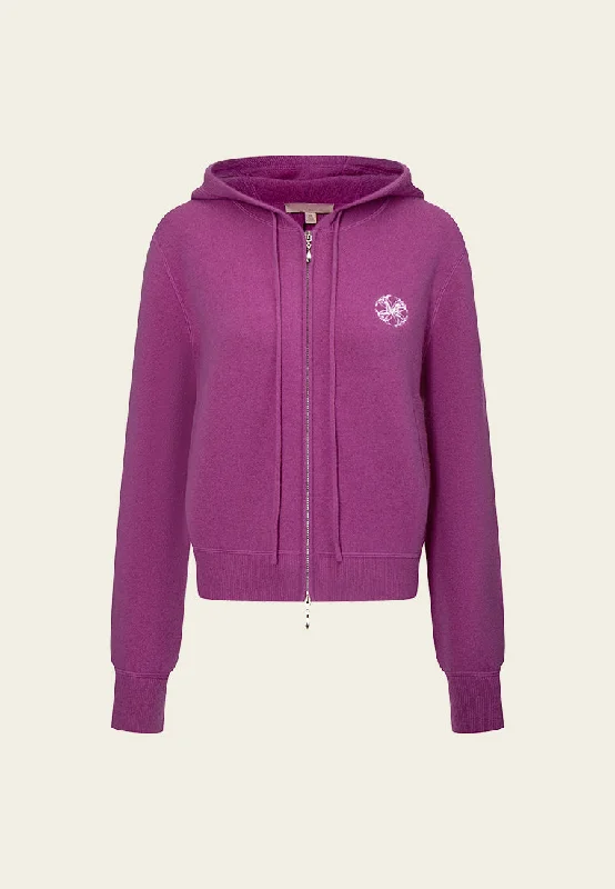 Women's Night-Out Outfit Don'T Miss Out Embroidered-logo Cropped Hoodie Jacket