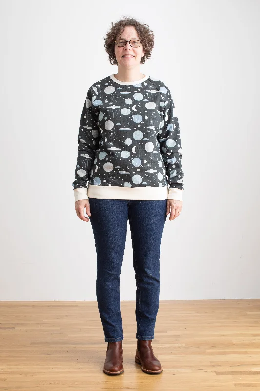 Women's Clothes For Work Events Trend Setting Threads Adult Sweatshirt - Space Charcoal Women's Clothes For Work Events Trend Setting Threads Adult Sweatshirt - Space Charcoal