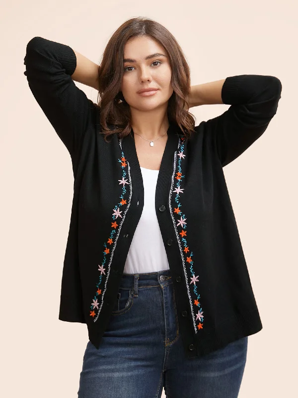 Classic Clothes For Women Weekend Special Supersoft Essentials Floral Embroidered Cardigan Classic Clothes For Women Weekend Special Supersoft Essentials Floral Embroidered Cardigan