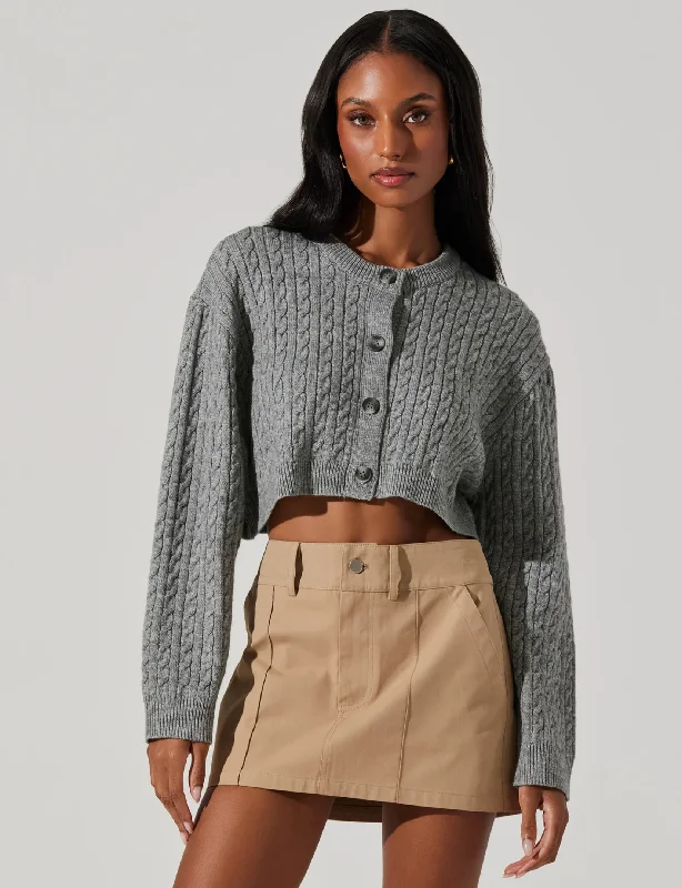 Women's Evening Apparel Vintage Look Sebille Sweater, Heather Grey