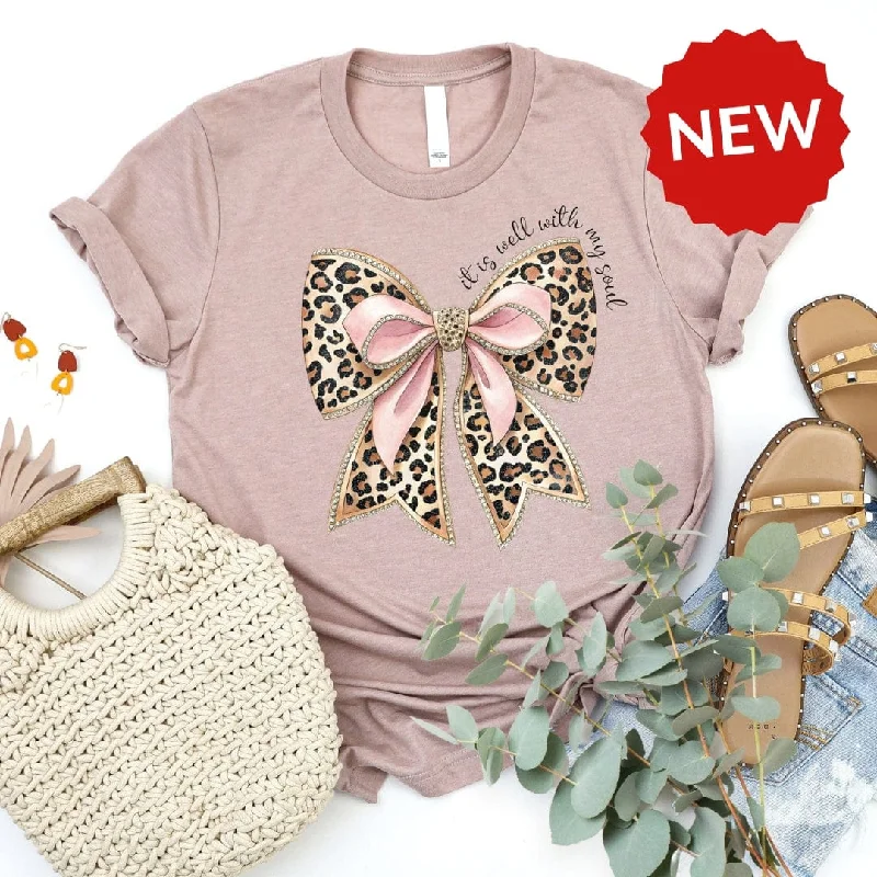 Vintage-Inspired Women's Clothes Feminine Flow It Is Well Bow Tee