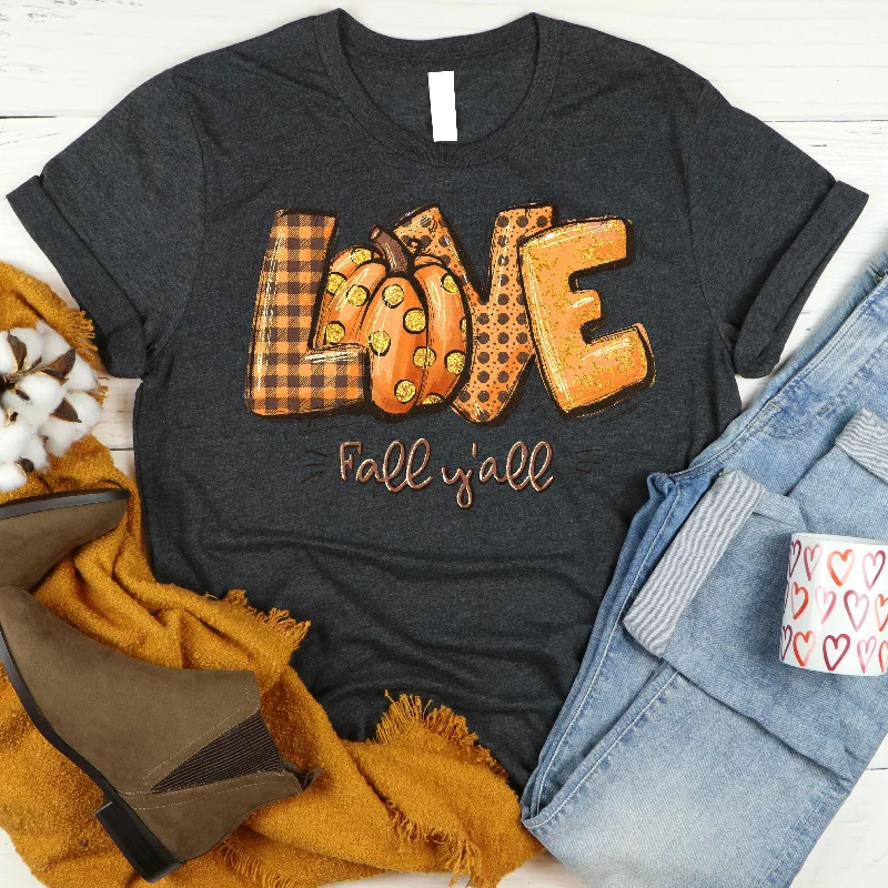 Women's Outerwear Attire Seize Bargains Love Fall Y'all Tee